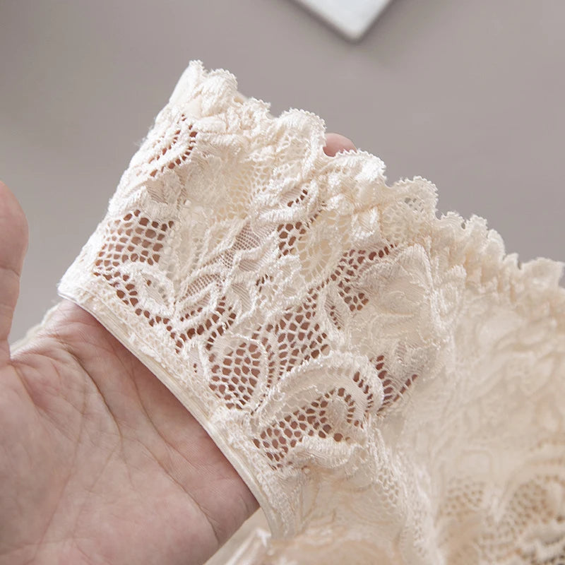 3PCS/Set Lace Floral Embroidery Cotton Panties Women Briefs Breathable Sexy Hollow Out Female Underwear Lingerie for Ladies