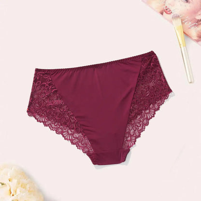 BEAUWEAR Plain Lace Underwear Unlined Thin Panties for Women Plus Size Underpants L XL 2XL 3XL 4XL 5XL