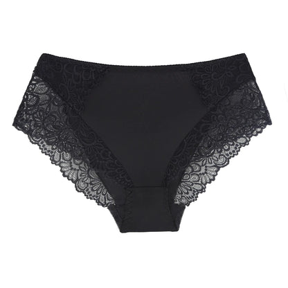 BEAUWEAR Plain Lace Underwear Unlined Thin Panties for Women Plus Size Underpants L XL 2XL 3XL 4XL 5XL